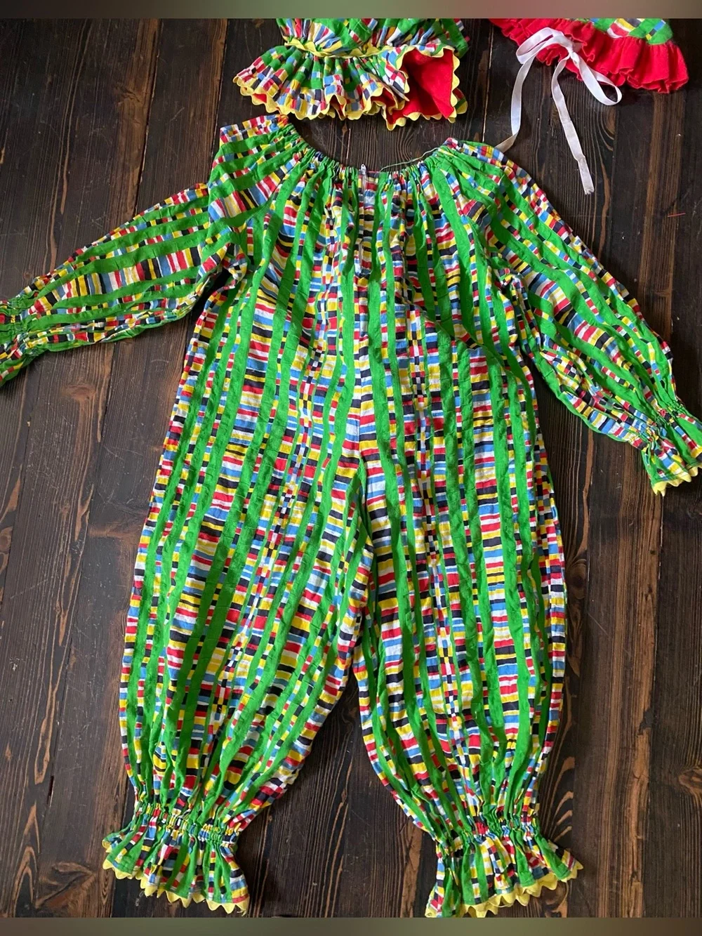 Colorful Vintage Kids Clown Costume